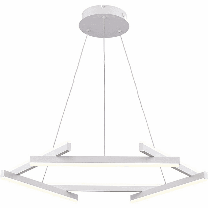 Trans Globe MDN-1565 WH Celestia Contemporary White LED 26" Hanging Lamp