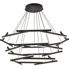 Trans Globe MDN-1567 BK Celestia Modern Black LED Lighting Pendant