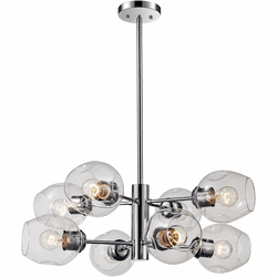 Trans Globe PND-2125 PC Clusters Modern Polished Chrome Hanging Chandelier