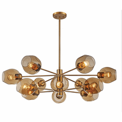 Trans Globe PND-2127 AG Clusters Contemporary Antique Gold Ceiling Chandelier