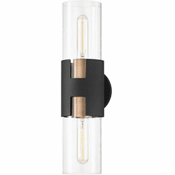 Troy B3231-PBR/TBK Amado Contemporary Patina Brass / Texture Black Bath Light Fixture