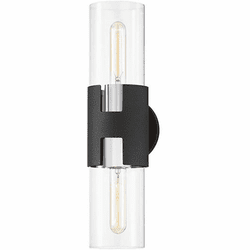 Troy B3231-PN/TBK Amado Contemporary Polished Nickel / Texture Black Bathroom Light