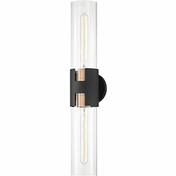Troy B3232-PBR/TBK Amado Contemporary Patina Brass / Texture Black Bath Lighting Sconce