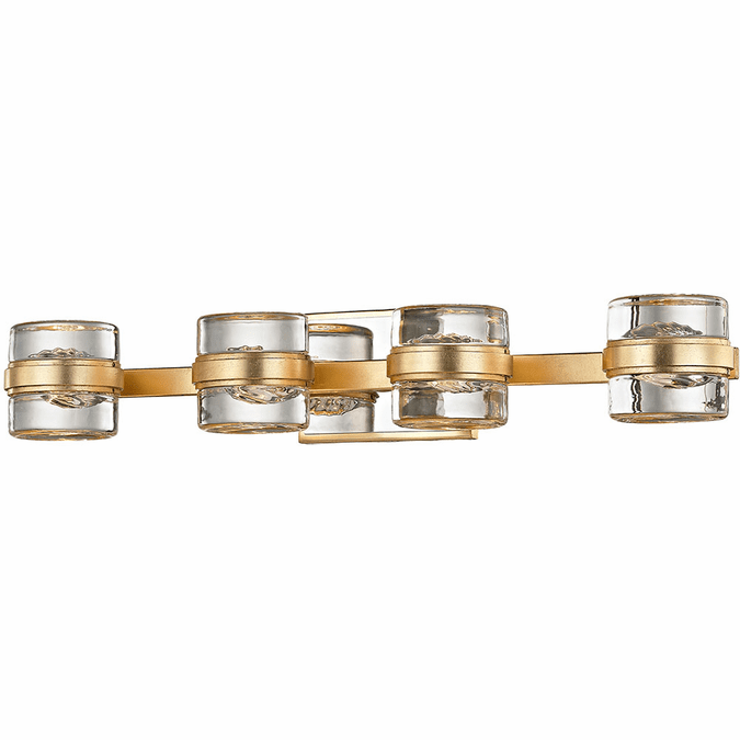 Troy B5684-GL Splash Modern Gold Leaf LED 4-Light Bath Lighting