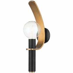 Troy B6091-PBR/SBK Bishop Modern Patina Brass / Soft Black Wall Mounted Lamp