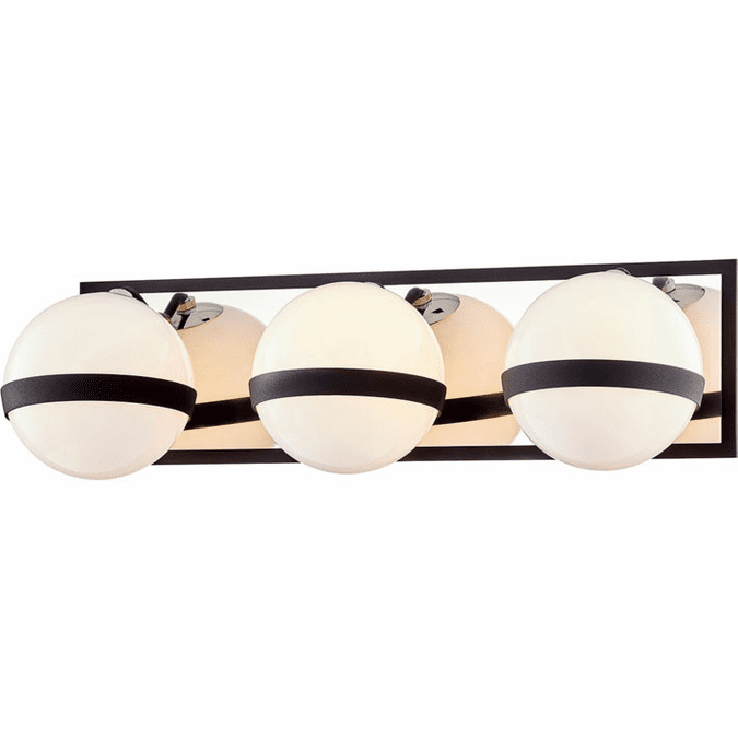 Troy B7483TBK/PN Ace Carbide Black with Polished Nickel Xenon 3Light