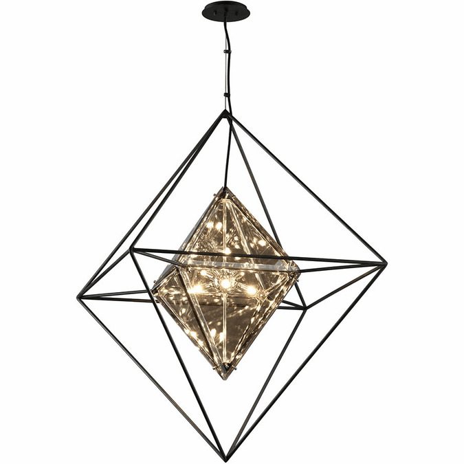 Troy F5327-TRN Epic Contemporary Forged Iron Halogen Large Foyer Light Fixture