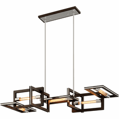 Troy F6185-TBZ/SS Enigma Contemporary Bronze Island Lighting