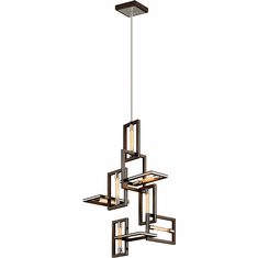 Troy F6187-TBZ/SS Enigma Modern Bronze Chandelier Light