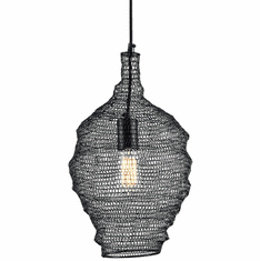 Troy F6775-SBK Wabi Sabi Contemporary Black Ceiling Pendant Light