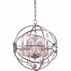 Urban Classic 1130D17PN-GT-RC Geneva Polished Nickel 17" Pendant Lamp