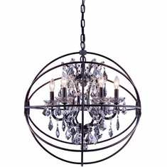 Urban Classic 1130D25DB-SS-RC Geneva Dark Bronze 25" Lighting Pendant