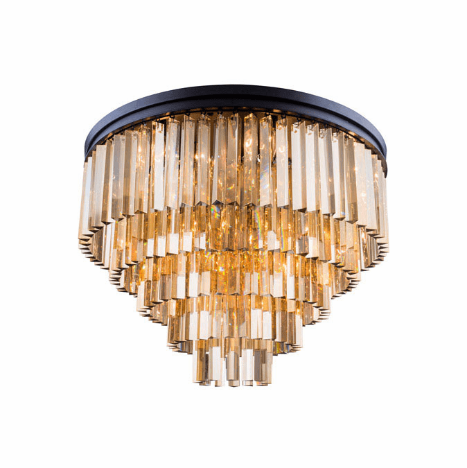 Urban Classic 1201F32MB-GT-RC Sydney Matte Black 32" Ceiling Light Fixture