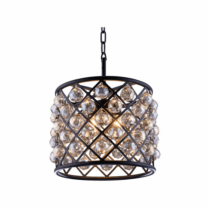 Urban Classic 1206D14MB-GT-RC Madison Matte Black 14" Drum Drop Ceiling Lighting