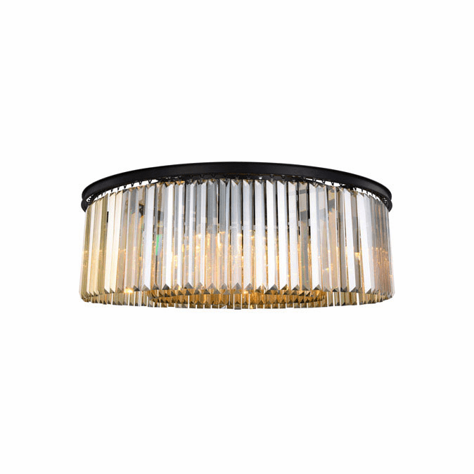 Urban Classic 1238F43MB-GT-RC Sydney Matte Black 43.5" Flush Mount Ceiling Light Fixture