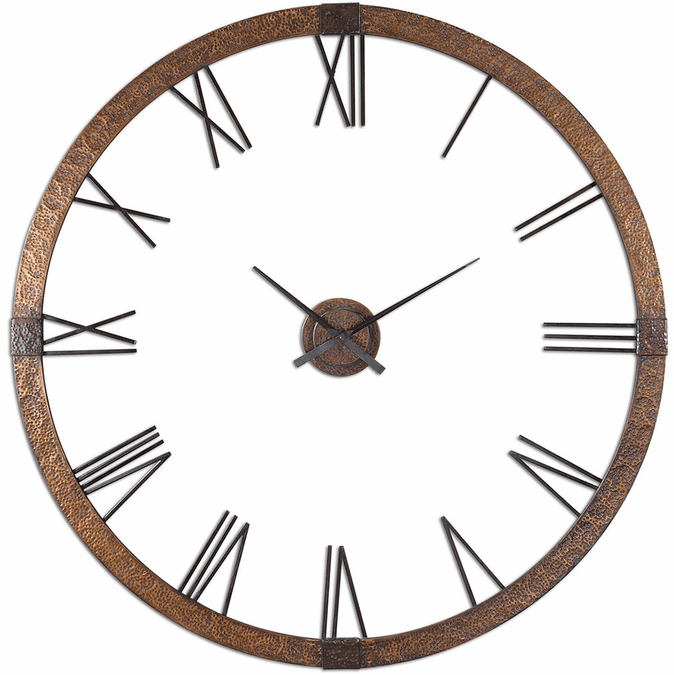 Uttermost 06655 Amarion Retro 60" Copper Wall Clock