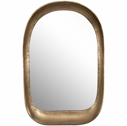 Uttermost 07086 Bradano Contemporary Plated Antique Brass Arch Wall Mirror