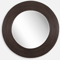 Uttermost 08178 Dutton Modern Dark Walnut Wall Mounted Mirror