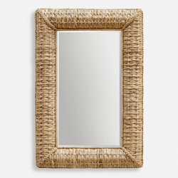 Uttermost 08180 Twisted Seagrass Contemporary Seagrass Wall Mounted Mirror