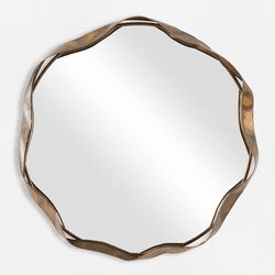 Uttermost 08225 Catch The Wave Modern Warm Bronze Mirror