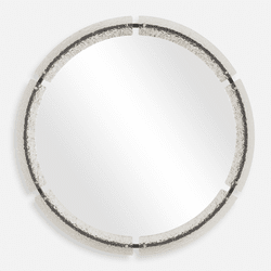 Uttermost 08228 Crystalline Modern Black Iron Wall Mounted Mirror