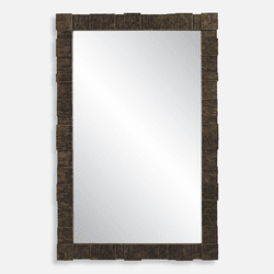 Uttermost 08236 Bustelo Contemporary Distressed Dark Bronze Wall Mirror