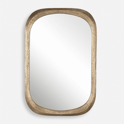 Uttermost 08238 Malone Modern Antique Brass Mirror