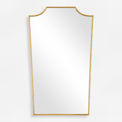 Uttermost 08239 Demure Modern Antiqued Gold Leaf Wall Mounted Mirror