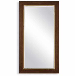 Uttermost 08248 Matheson Modern Walnut Veneer / Brushed Gold Iron Mirror