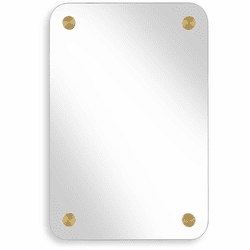 Uttermost 08265 Hamrick Contemporary Brass Plated Wall Mirror