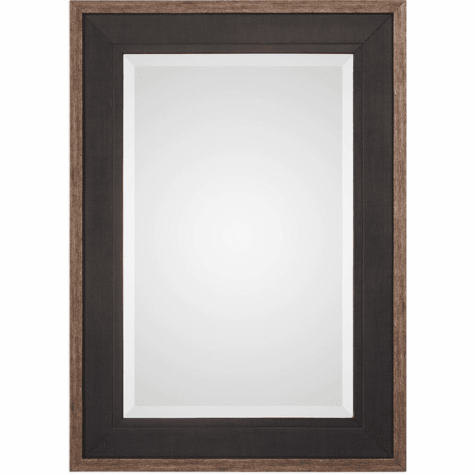 Uttermost 09377 Staveley Rustic Black Wall Mirror