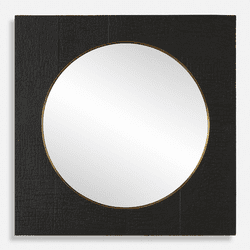 Uttermost 09984 Ember Contemporary Plated Brushed Brass Wall Mirror