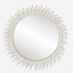 Uttermost 09985 Aga Contemporary Rich Aged Ivory Wall Mirror