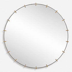 Uttermost 09994 Pali Contemporary Antiqued Metallic Gold Leaf Wall Mounted Mirror