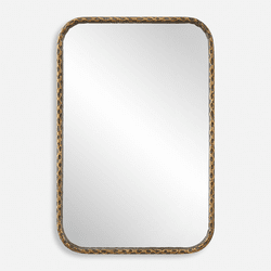 Uttermost 09996 A Little Knotty Contemporary Antiqued Metallic Gold Leaf Mirror