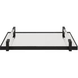 Uttermost 18082 Deki Contemporary Black and Clear Tray