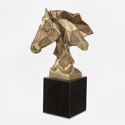 Uttermost 18185 Chiseled Horse Bust Modern Sculpture