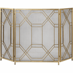 Uttermost 18707 Rosen Modern Gold Fireplace Screen