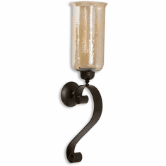 Uttermost 19150 Joselyn Contemporary Antiqued Bronze Candle Sconce