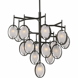 Uttermost 21344 Maxin Modern Dark Hammered Bronze Chandelier Light