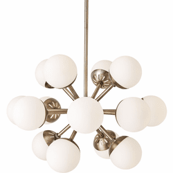 Uttermost 21357 Droplet Modern Antique Brass Chandelier Lamp