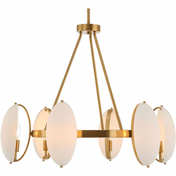 Uttermost 21379 Oviform Contemporary Warm Brass Ceiling Chandelier