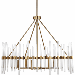 Uttermost 21389 Crystal Contemporary Warm Brass Chandelier Lamp