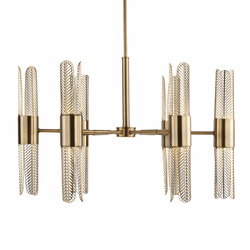 Uttermost 21391 Cret Contemporary Oxidized Brass LED Ceiling Chandelier