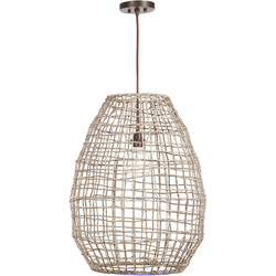 Uttermost 21535 Cross Natuarl Woven Sea Grass Drop Lighting Fixture