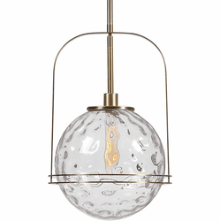 Uttermost 21540 Mimas Contemporary Antique Brass Lighting Pendant