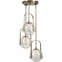 Uttermost 21541 Mimas Contemporary Antique Brass Multi Pendant Lamp