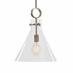 Uttermost 21548 Imbuto Contemporary Aged Brass Lighting Pendant