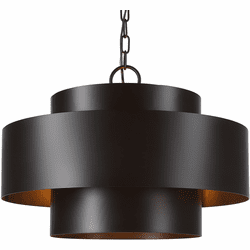 Uttermost 21585 Youngstown Modern Dark Bronze Hanging Pendant Light