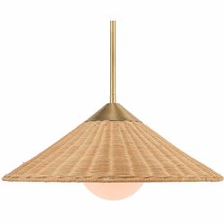 Uttermost 21590 Phuvinh Modern Antique Brass Hanging Light